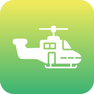 Helikopter simgesi, vektör illüstrasyonu