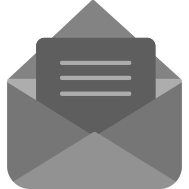 posta zarfı mesaj simgesi. Web tasarımı için ileti e- posta vektör simgesinin basit illüstrasyonu