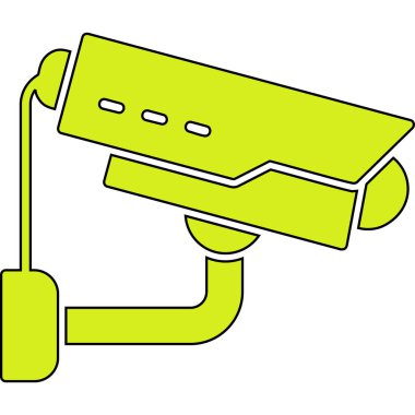 CCTV kamera simgesi. Vektör çizim