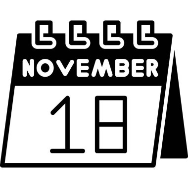 Kasım 'ın 20' si - Takvim simgesi. Kasım takvim simgesine sahip bir vektör biçimi simgesi