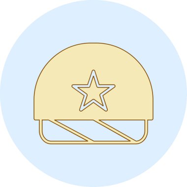 Miğfer. Web simgesi basit illüstrasyon