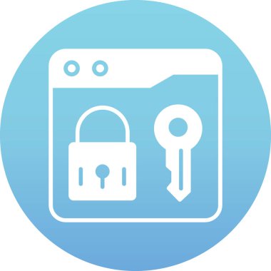 Kilit. Web simgesi basit illüstrasyon