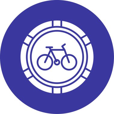 Bisiklet simgesinin vektör illüstrasyonu