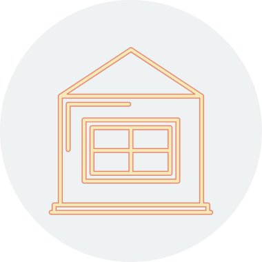 Ev. Web basit vektör illüstrasyonu