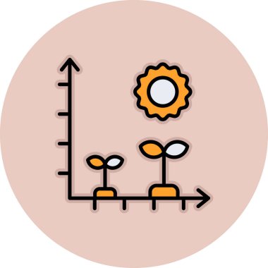 Bir çiçek simgesinin vektör illüstrasyonu
