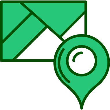 Harf simgesi ile harita işaretleyici. vektör.