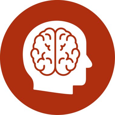 Beyin. Web simgesi basit illüstrasyon