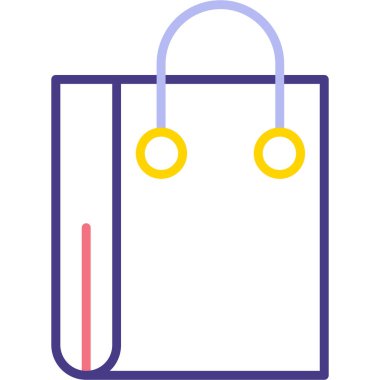 Çanta. Web simgesi basit illüstrasyon