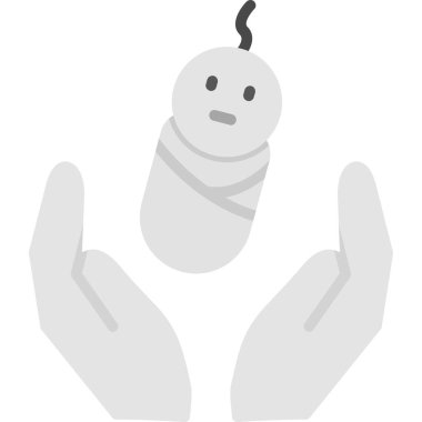 Siyah renkte insan elinin vektör simgesi