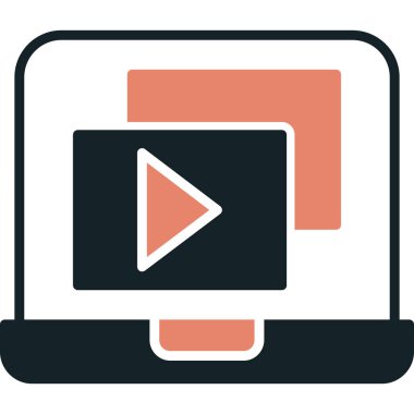 Video oynatımını simge vektör çizim