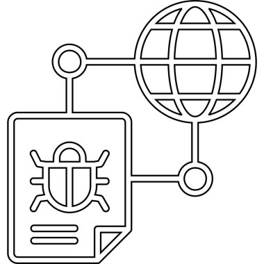 şebeke. Web simgesi basit illüstrasyon