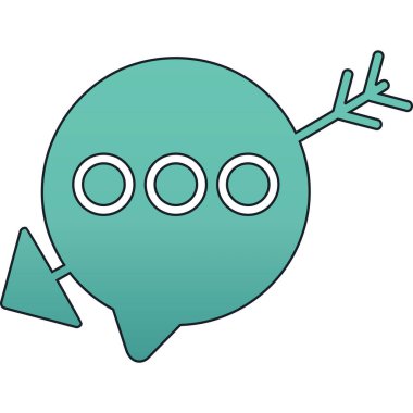 Metin simgesi için boşluk olan konuşma balonu beyaz arkaplanda izole edildi