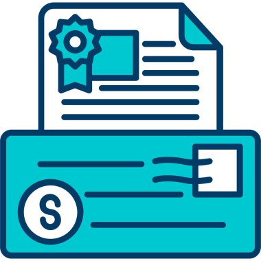 Belge. Web simgesi basit illüstrasyon