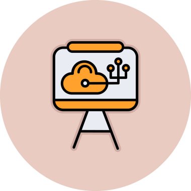 Bir bilgisayar simgesinin vektör illüstrasyonu