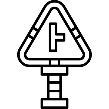 Yol işareti simgesi. Beyaz arkaplanda izole edilmiş web tasarımı için ana yol işaret vektör simgesi