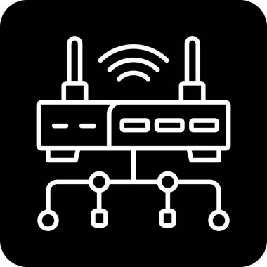 Yönlendirici. Web simgesi basit illüstrasyon