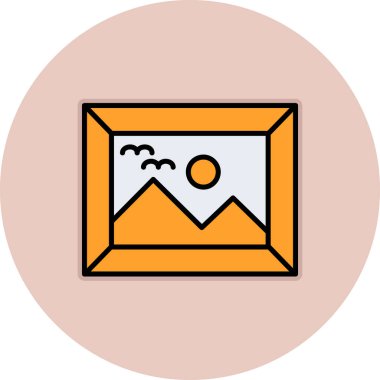 Bir resim simgesinin vektör illüstrasyonu