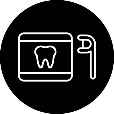 Diş ipi web simgesi, vektör illüstrasyonu