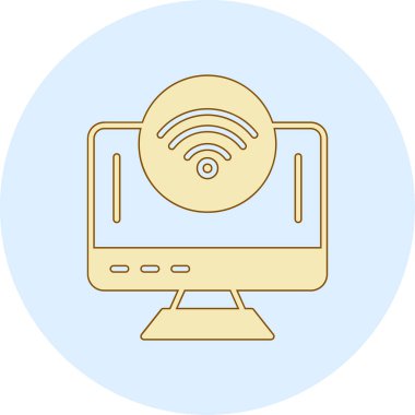 İnternet simgesi. Vektör illüstrasyonu