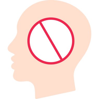 Beyin simgesi yok, vektör çizimi