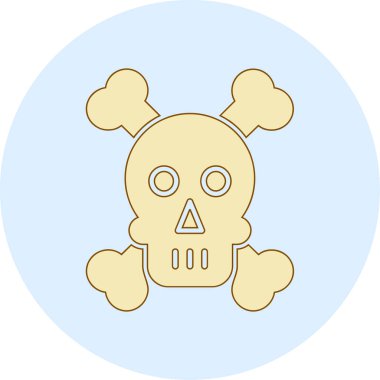 Kafatası. Web simgesi basit illüstrasyon