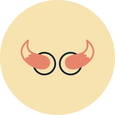 Yengeç. Web simgesi basit illüstrasyon