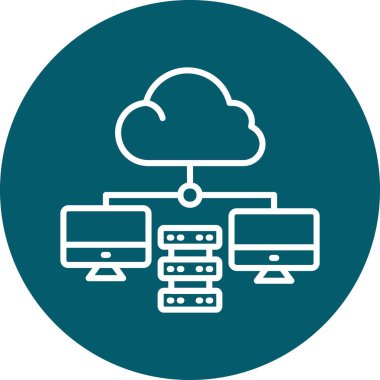 Bulut ağı. Basit resimleme