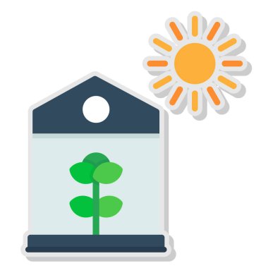 Bitki. Web simgesi basit illüstrasyon