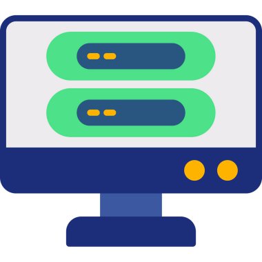 Monitör. Web simgesi basit illüstrasyon