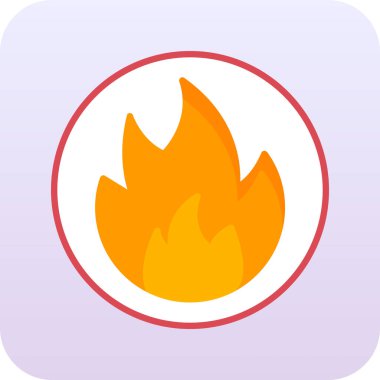 Kişisel ve ticari kullanım için ateş vektörü simgesi simgesi vektör çizimi..