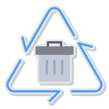 Geri dönüşüm simgesi, modern tasarım vektör tasarımı