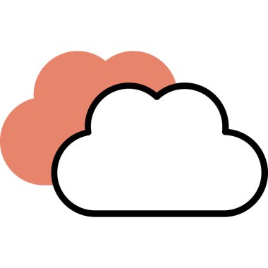 Bulut simgesi vektör illüstrasyonu