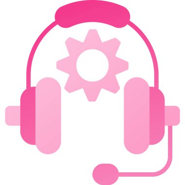 Müşteri servisi. Web simgesi basit illüstrasyon