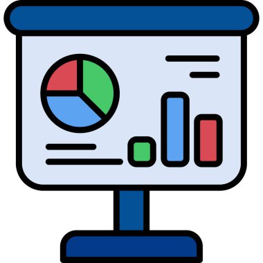 Analiz grafiği iş simgesi - taslak biçimi