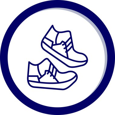 Ayakkabı. Web simgesi basit illüstrasyon