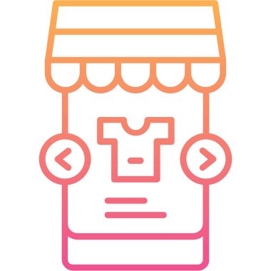 Alışveriş poşeti simgesinin vektör illüstrasyonu