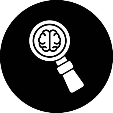 Moda Biçimli Beyin Simgesi İzole Arkaplan