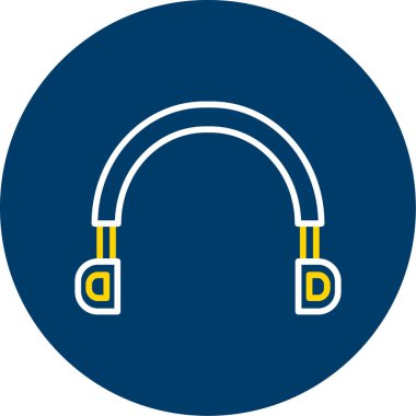 vektör çizim modern b eksikliği simgesi kulaklık