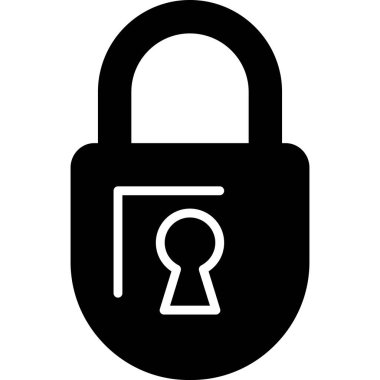 kilit simgesi, vektör illüstrasyon tasarımı