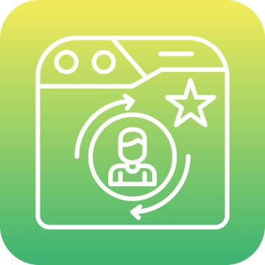 Bir çamaşır makinesi simgesinin vektör çizimi