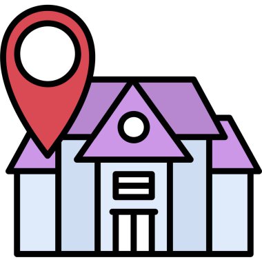 konum simgesi, vektör çizimi