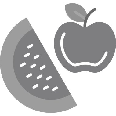 Elma meyvesi simgesi katı biçimde