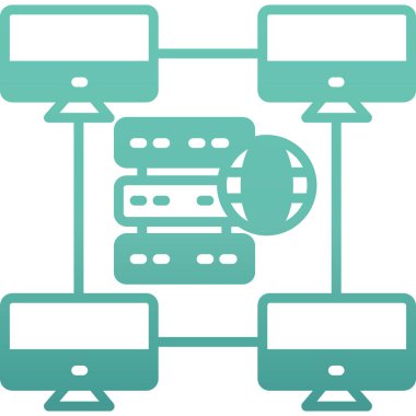 ağ paylaşım simgesi. Basit resimleme