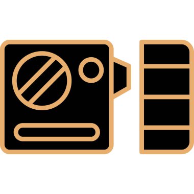 kamera flaş simge vektör çizim