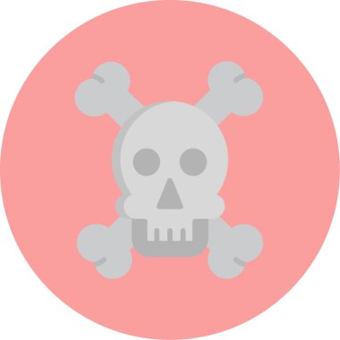 Kafatası. Web simgesi basit illüstrasyon