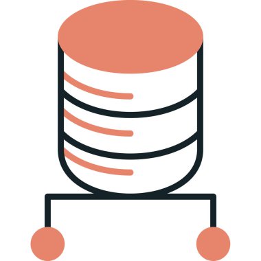 veritabanı. Web simgesi basit illüstrasyon