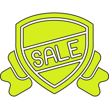 satış etiketi karalama simgesi, vektör rengi çizimi