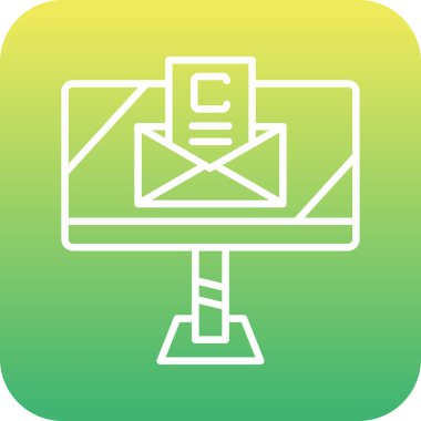 vektör lcd simgesi illüstrasyonu