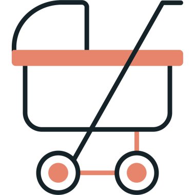 El arabası. Web simgesi basit illüstrasyon