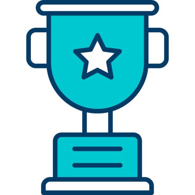 Kupa. Web simgesi basit illüstrasyon